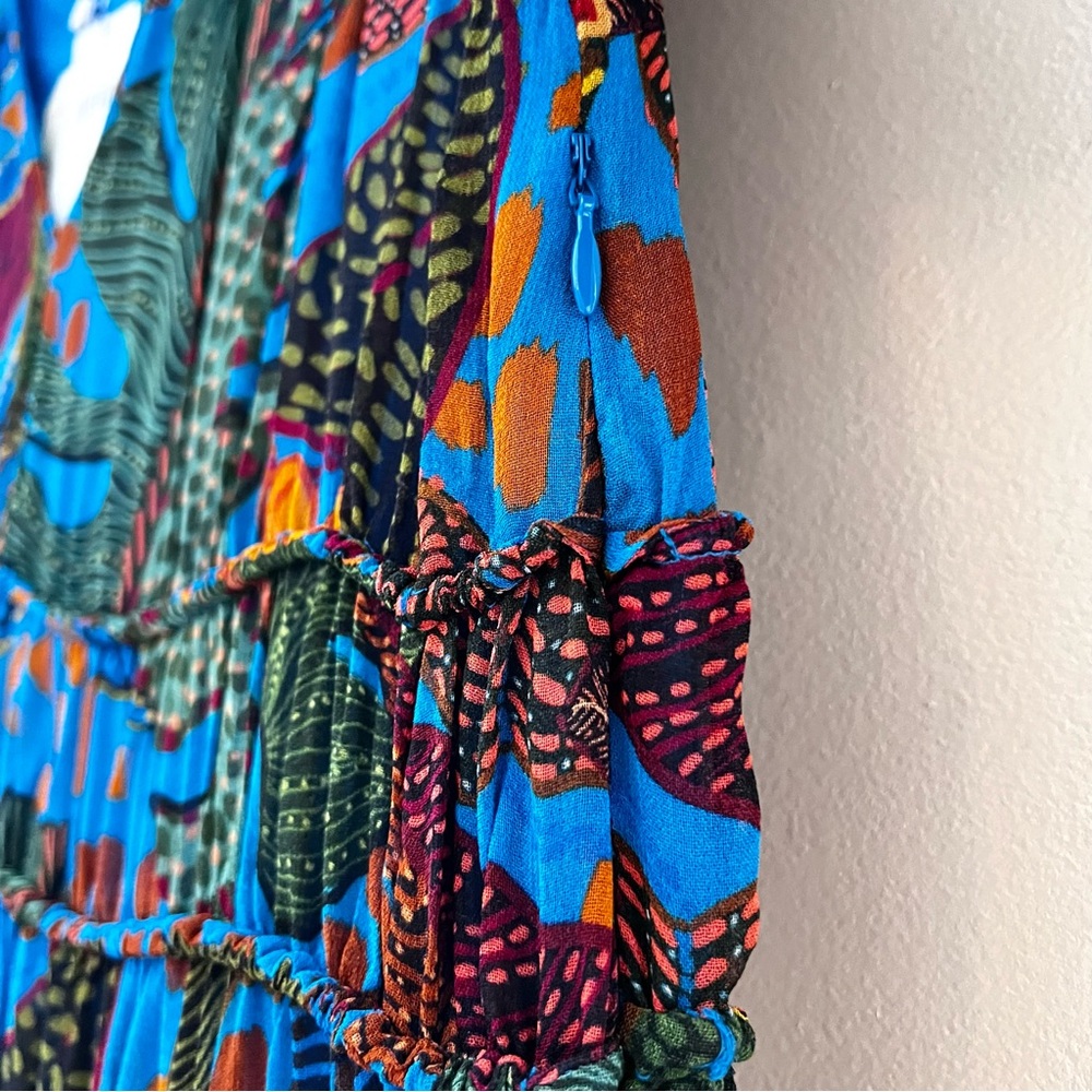 NWT Anthropologie Farm Rio Puff Sleeve Maxi Dress - Picture 8 of 12